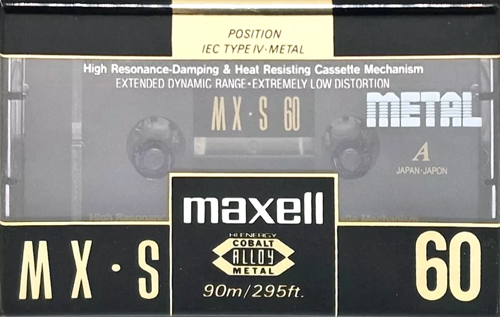 Compact Cassette Maxell MX-S 60 Type IV Metal 1992 USA