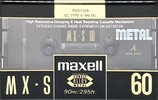 Compact Cassette Maxell MX-S 60 Type IV Metal 1992 USA