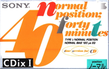 Compact Cassette Sony CDix I 40 "C-40CDX1b" Type I Normal 1994 Japan