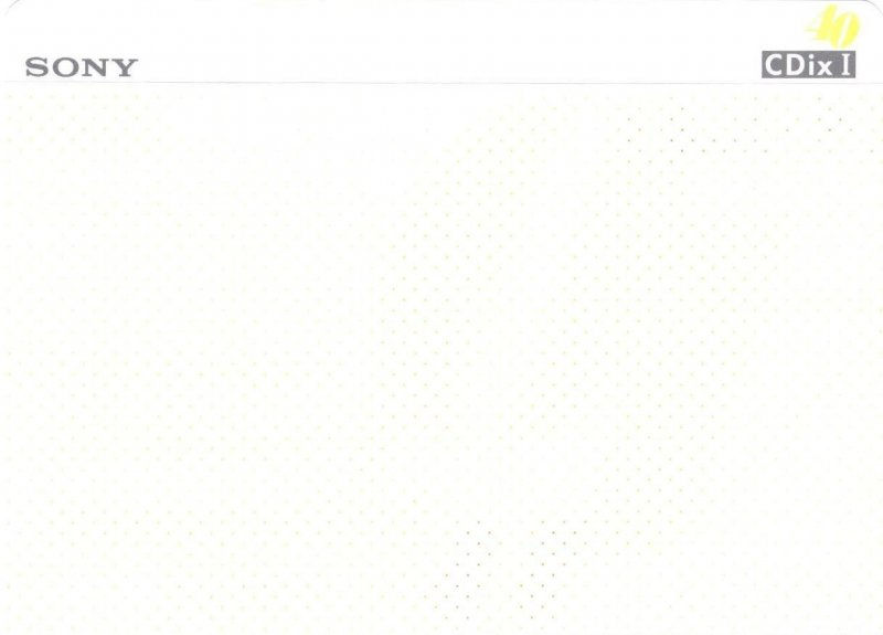 Compact Cassette Sony CDix I 40 "C-40CDX1b" Type I Normal 1994 Japan