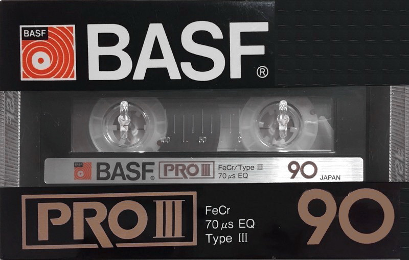 Compact Cassette BASF PRO 90 "PRO III" Type III Ferro Chrome 1982 Japan