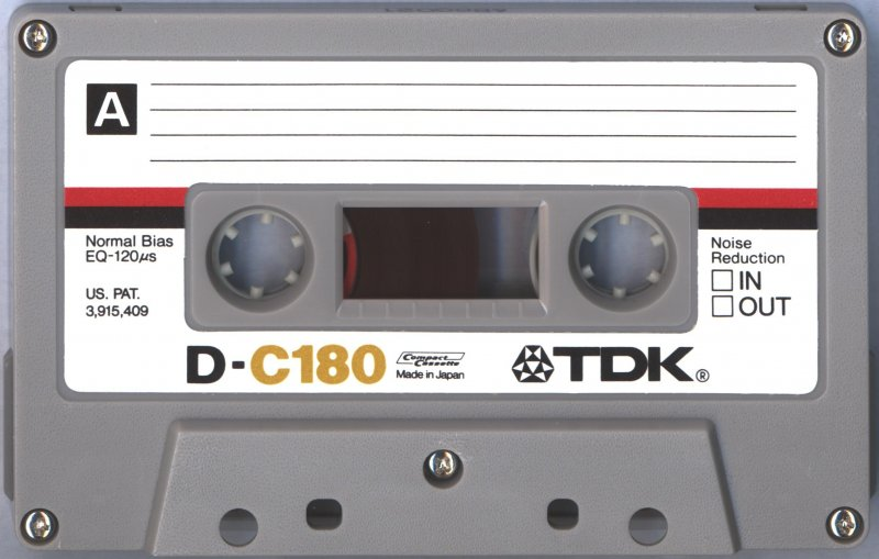 Compact Cassette TDK D 180 Type I Normal 1979 Europe, USA