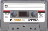 Compact Cassette TDK D 180 Type I Normal 1979 Europe, USA