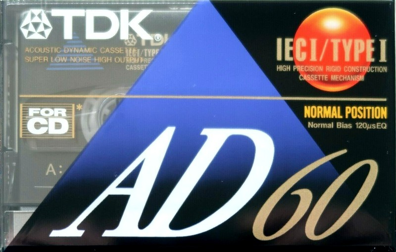 Compact Cassette TDK AD 60 "AD-60" Type I Normal 1992 Thailand