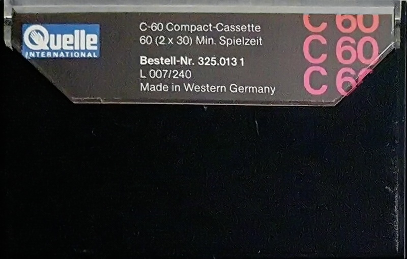 Compact Cassette Universum Super 60 Type I Normal 1979 Europe