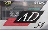 Compact Cassette TDK AD 54 "AD-54R" Type I Normal 1991 Japan