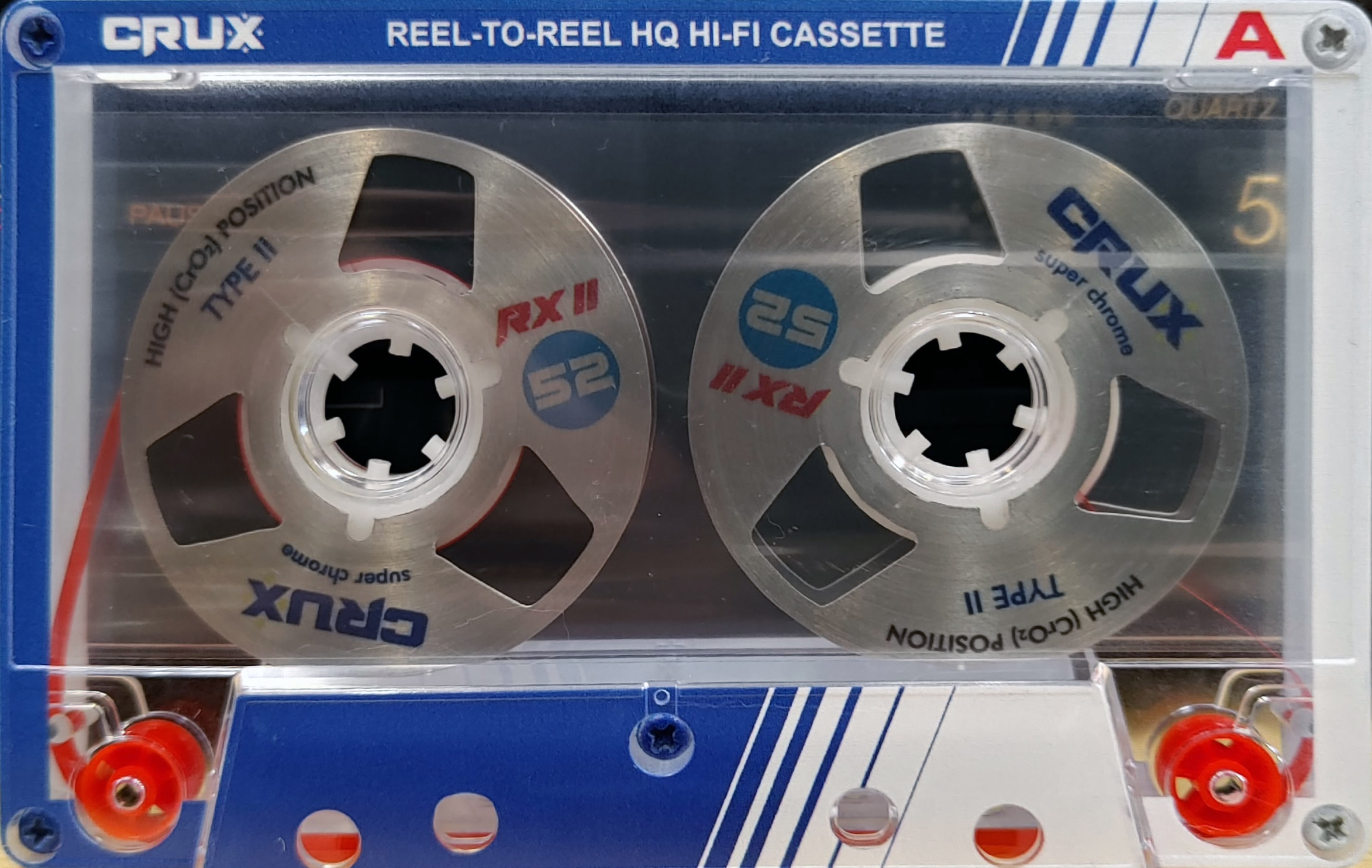 Compact Cassette CRUX RX 52 "tape by BASF" Type II Chrome 2023 Worldwide