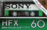 Compact Cassette Sony HFX 60 Type I Normal 1982 North America