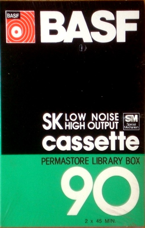 Compact Cassette BASF SK 90 "Plastic case" Type I Normal 1973 USA
