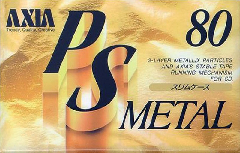 Compact Cassette AXIA PS-Metal 80 "PSMF 80" Type IV Metal 1993 Japan