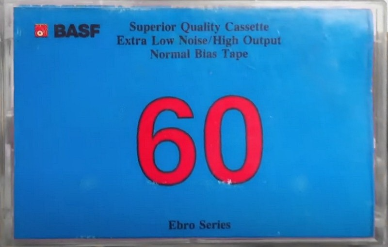 Compact Cassette BASF 60 "Ebro Serie № E-186" Type I Normal USA