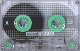 Compact Cassette Maxell UR-F 60 Type I Normal 1985 USA