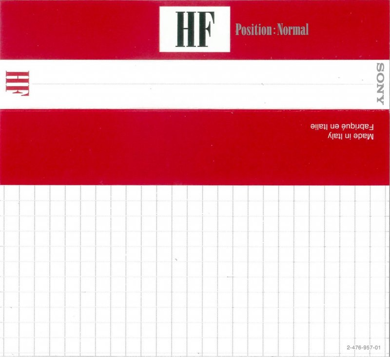 Compact Cassette Sony HF 60 Type I Normal 1992 Europe