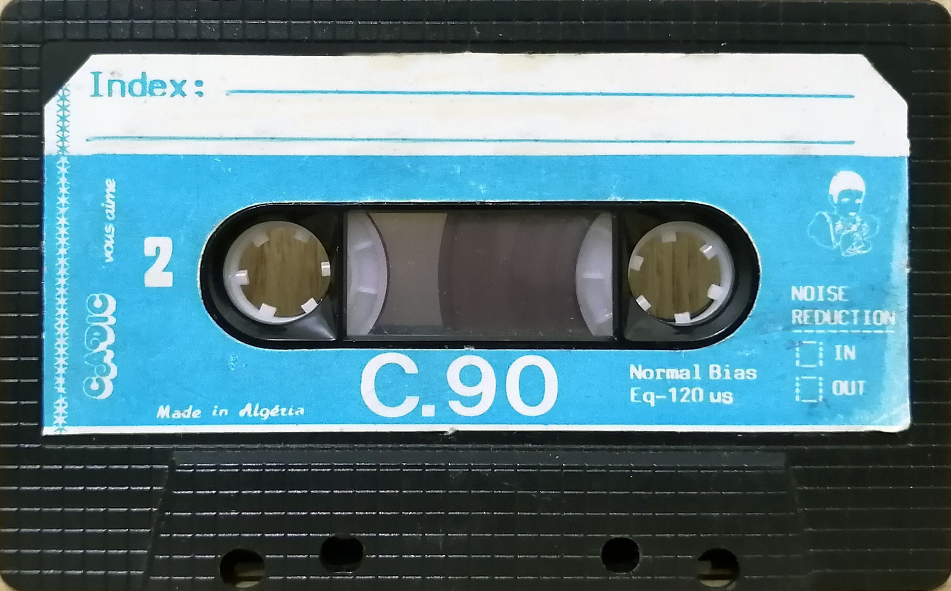 Compact Cassette Cadic vous aime 90 Type I Normal Algeria