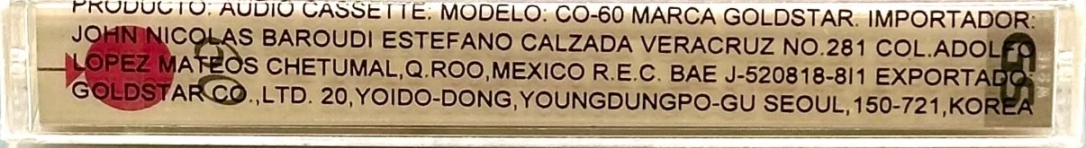 Compact Cassette Goldstar Fun 60 "Congratulations" Type I Normal 1992 Europe, North America