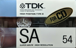 2 pack TDK SA 54 "SA-54X2G" Type II Chrome 1988 Japan
