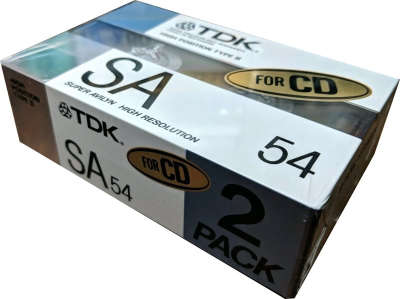 2 pack TDK SA 54 "SA-54X2G" Type II Chrome 1988 Japan