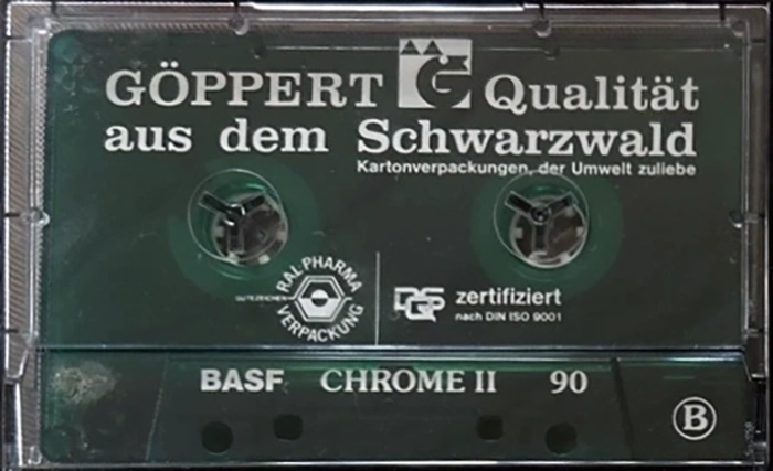 Compact Cassette BASF Chromdioxid II 90 "Goppert" Type II Chrome 1991 Germany