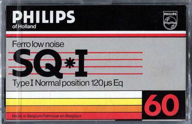 Compact Cassette Philips SQ-I 60 Type I Normal 1984 Europe