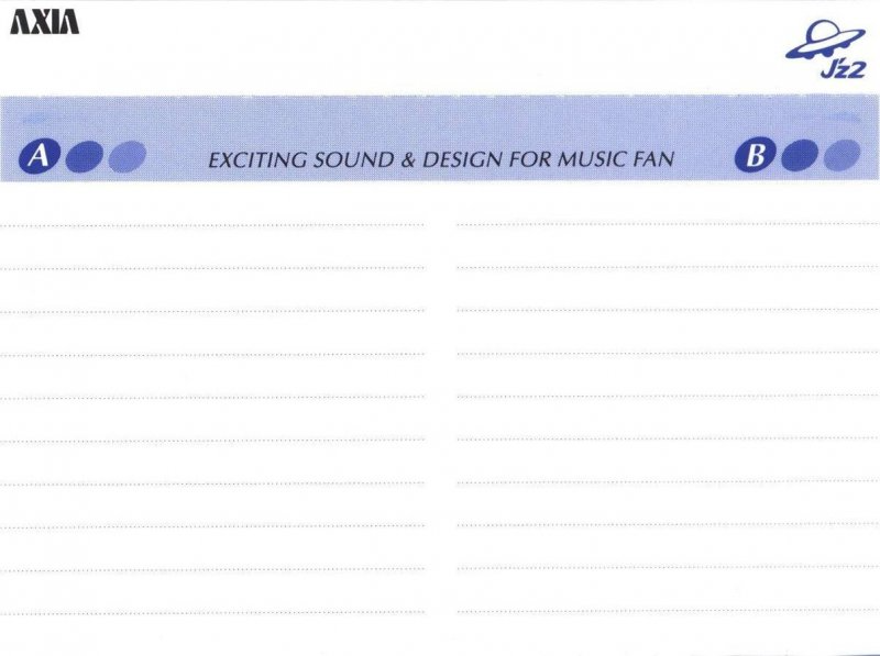 Compact Cassette AXIA J`z 2 120 "JZ2G 120" Type II Chrome 1997 Japan