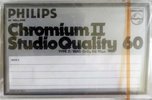 Compact Cassette Philips Studio Quality 60 Type II Chrome 1981 Europe