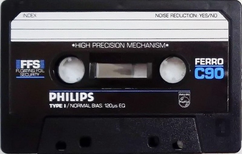 Compact Cassette Philips Ferro 90 Type I Normal 1981 Europe