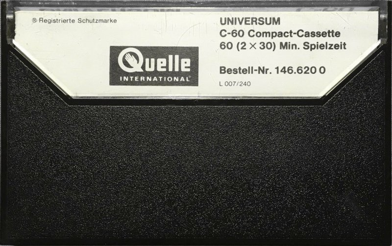 Compact Cassette Universum Super 60 Type I Normal 1976 Europe