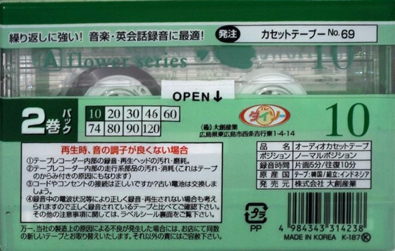 2 pack Daiso Flower series 10 "Peony" Type I Normal 2003 Japan