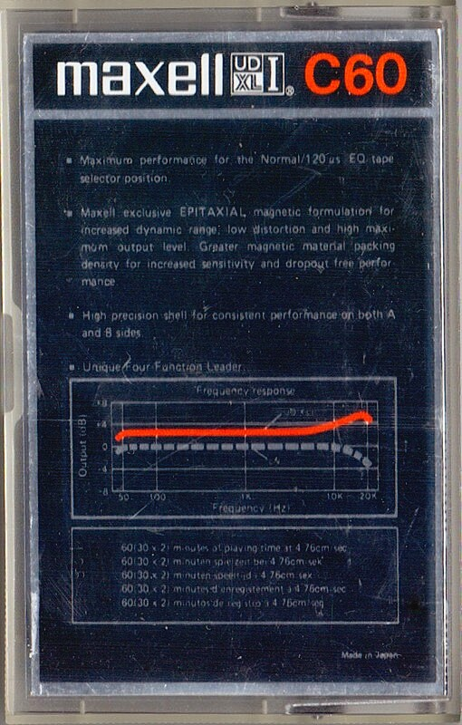 Compact Cassette Maxell UD XLI 60 Type I Normal 1977 Europe