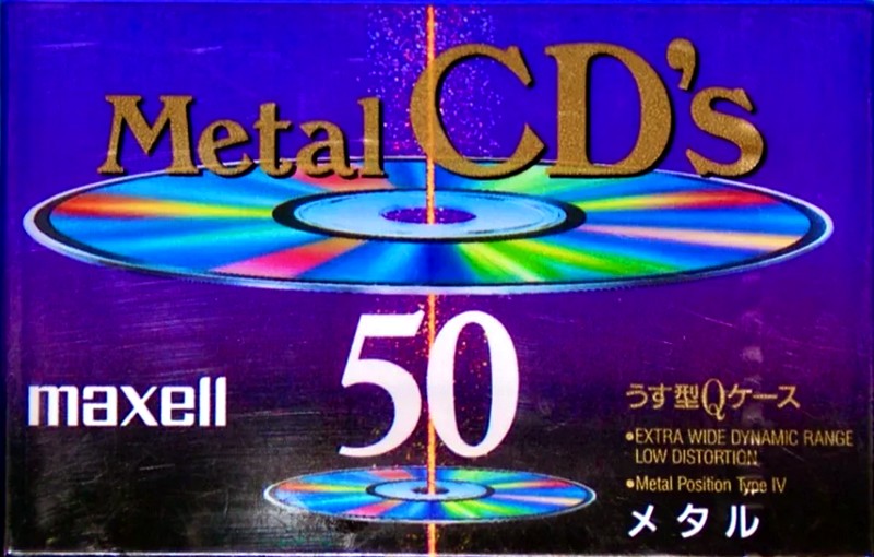 Compact Cassette Maxell Metal CD's 50 "MCDS-50" Type IV Metal 1992 Japan