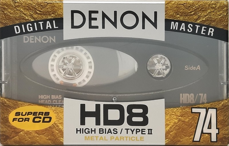 Compact Cassette Denon HD8 74 "HD8-74TE" Type II Chrome 1992 Worldwide