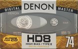 Compact Cassette Denon HD8 74 "HD8-74TE" Type II Chrome 1992 Worldwide