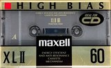 Compact Cassette Maxell XLII 60 Type II Chrome 1993 North America