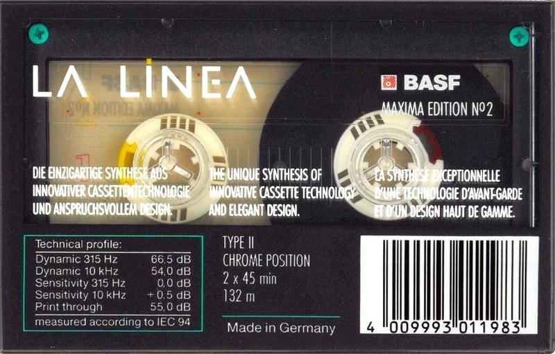 Compact Cassette BASF Chrome Maxima II 90 "Maxima Edition №2 La Linea" Type II Chrome 1991 Europe