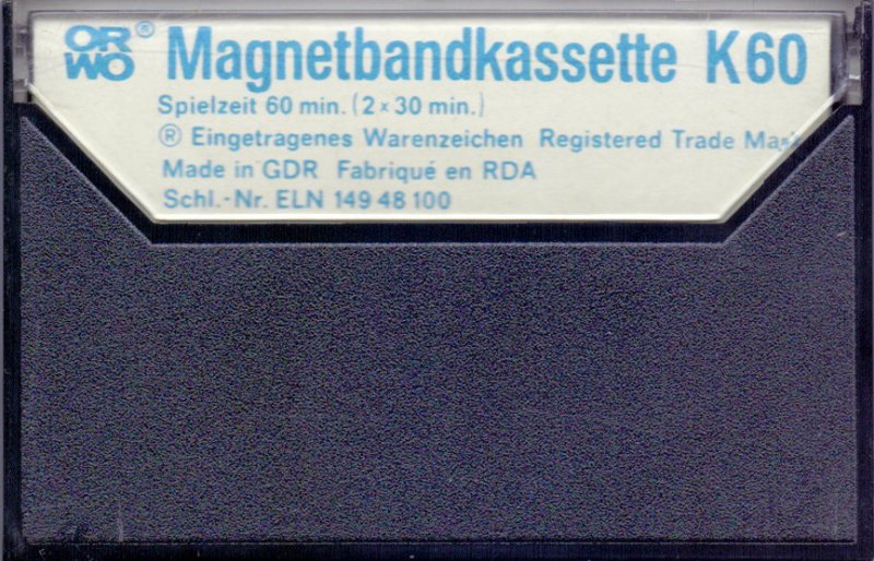 Compact Cassette ORWO 60 Type I Normal 1976 East Germany