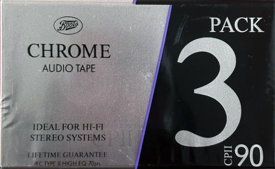 3 pack Boots / Boots Audio CPII 90 Type II Chrome 1995 UK