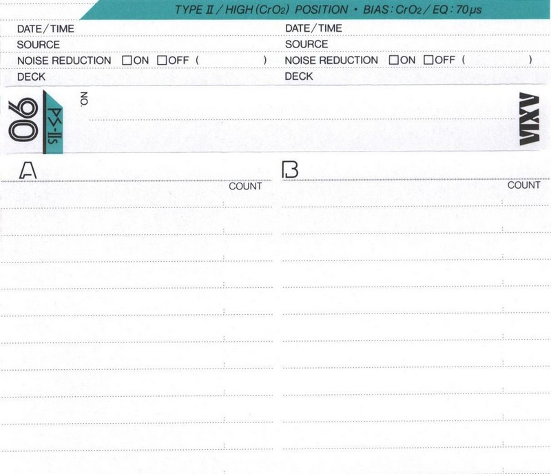 Compact Cassette AXIA PS-IIs 90 Type II Chrome 1987 Japan