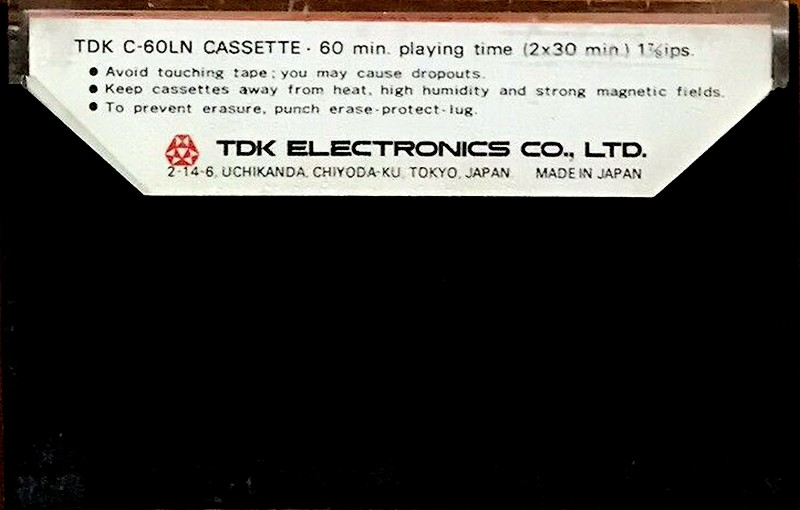 Compact Cassette TDK 60 Type I Normal 1972 Europe