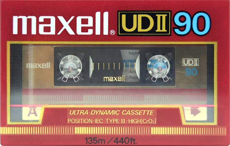 Compact Cassette Maxell UDII / UD2 90 Type II Chrome 1986 Europe