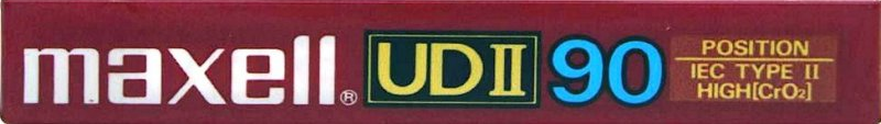Compact Cassette Maxell UDII / UD2 90 Type II Chrome 1986 Europe