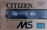 Compact Cassette Citizen MS 90 Type II Chrome 1985 Japan