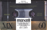 Compact Cassette Maxell MX 60 Type IV Metal 1988 USA