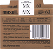 Compact Cassette Maxell MX 60 Type IV Metal 1988 USA