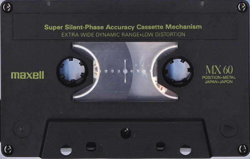 Compact Cassette Maxell MX 60 Type IV Metal 1988 USA