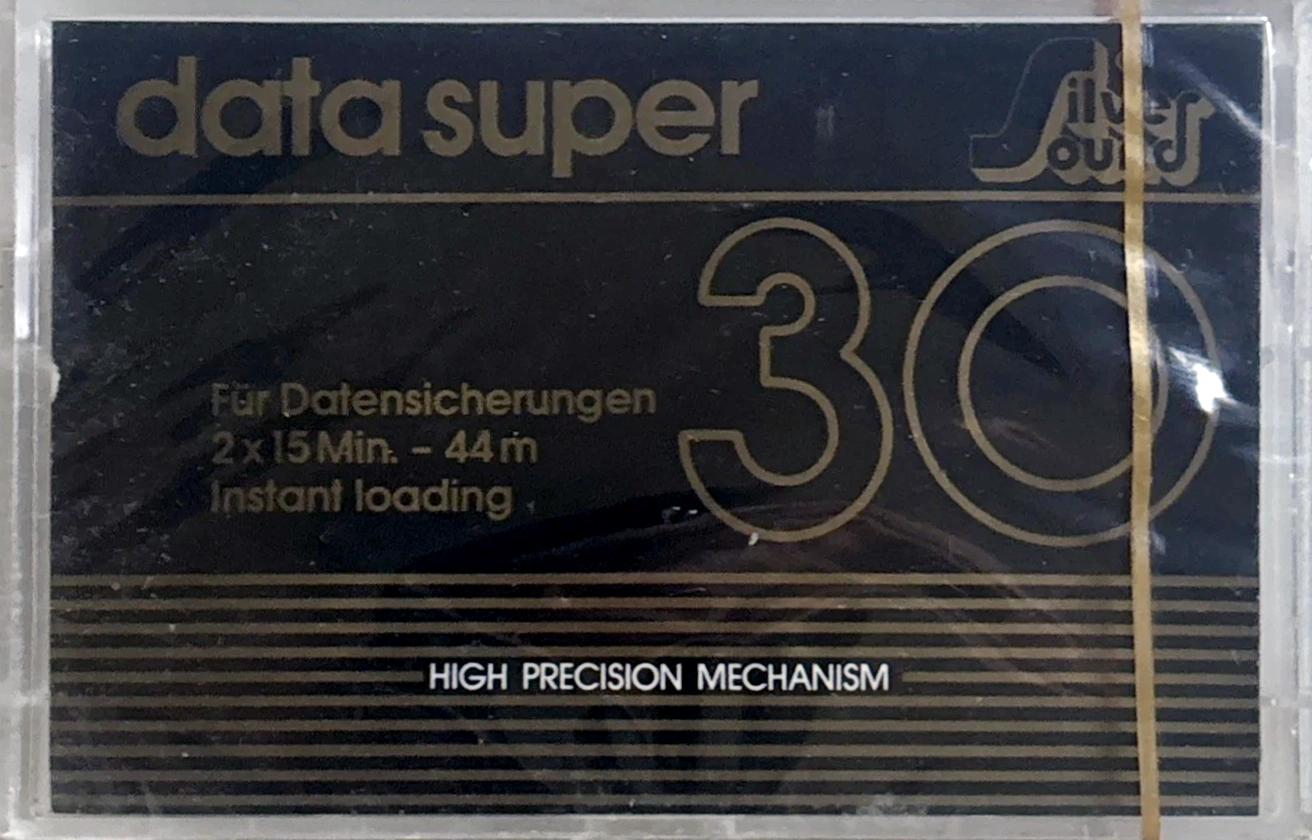 Compact Cassette Silver Sound Data Super 30 Computer Cassette 1987 Germany