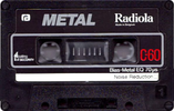 Compact Cassette Radiola Metal 60 Type IV Metal 1978 Europe