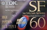 Compact Cassette TDK SF 60 "SF-60ET" Type II Chrome 1992 Europe