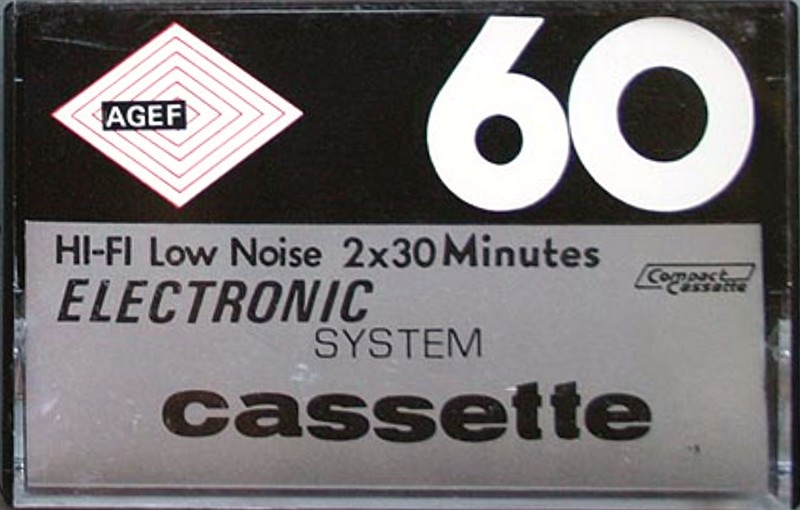 Compact Cassette AGEF 60 "Electronic System" Type I Normal 1980 France