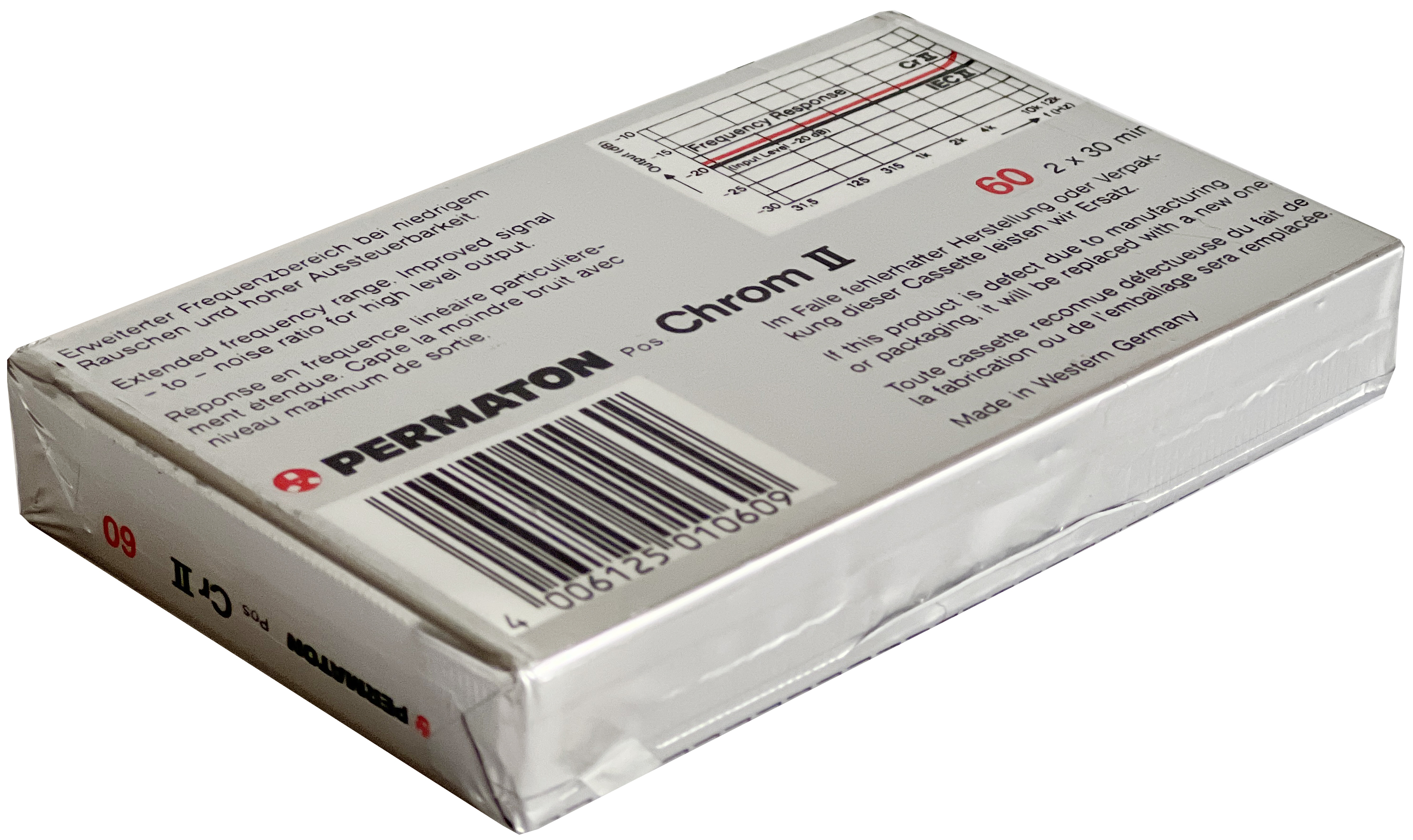 Compact Cassette Permaton Chrom II 60 Type II Chrome 1984 Europe