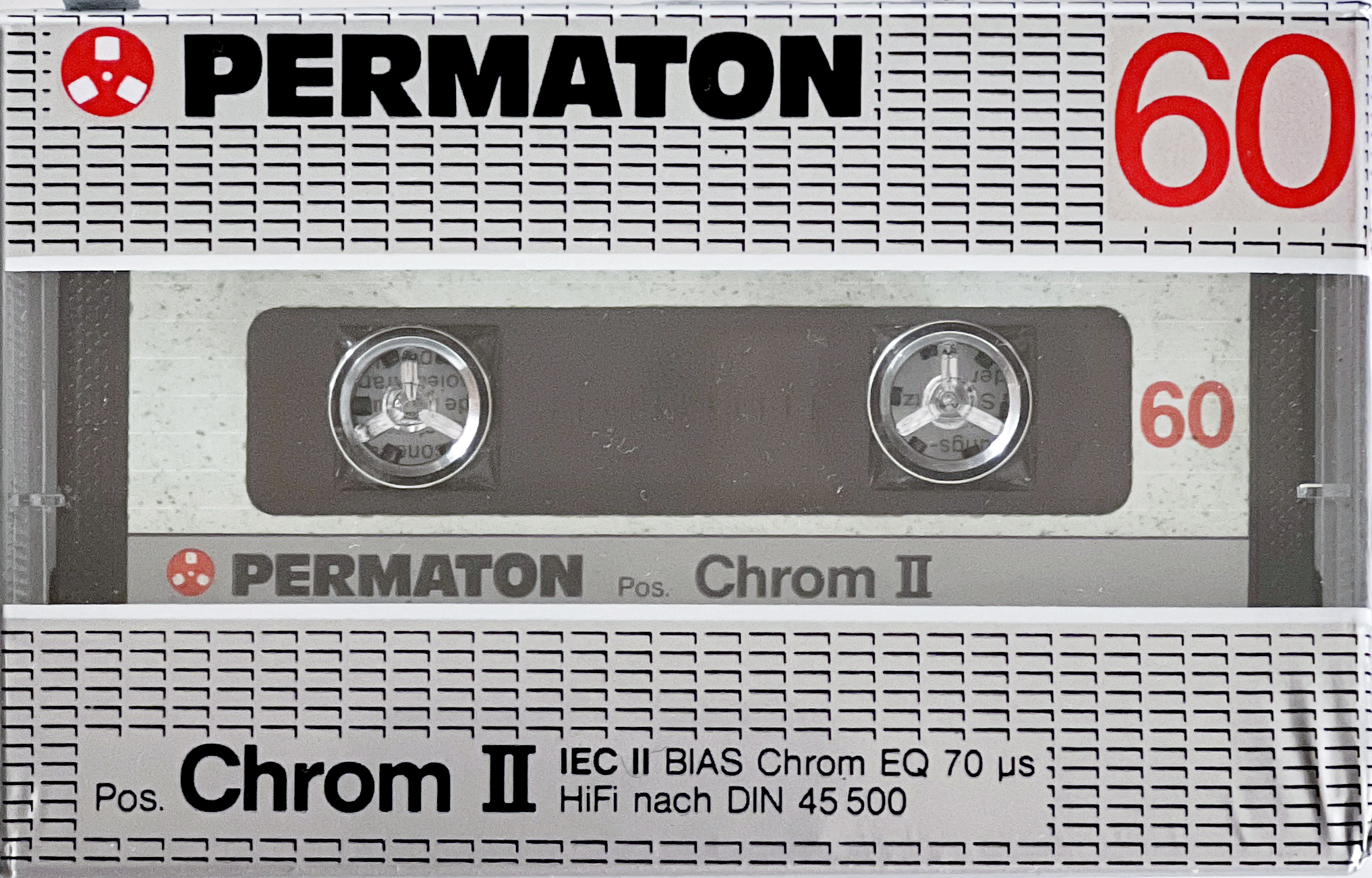 Compact Cassette Permaton Chrom II 60 Type II Chrome 1984 Europe